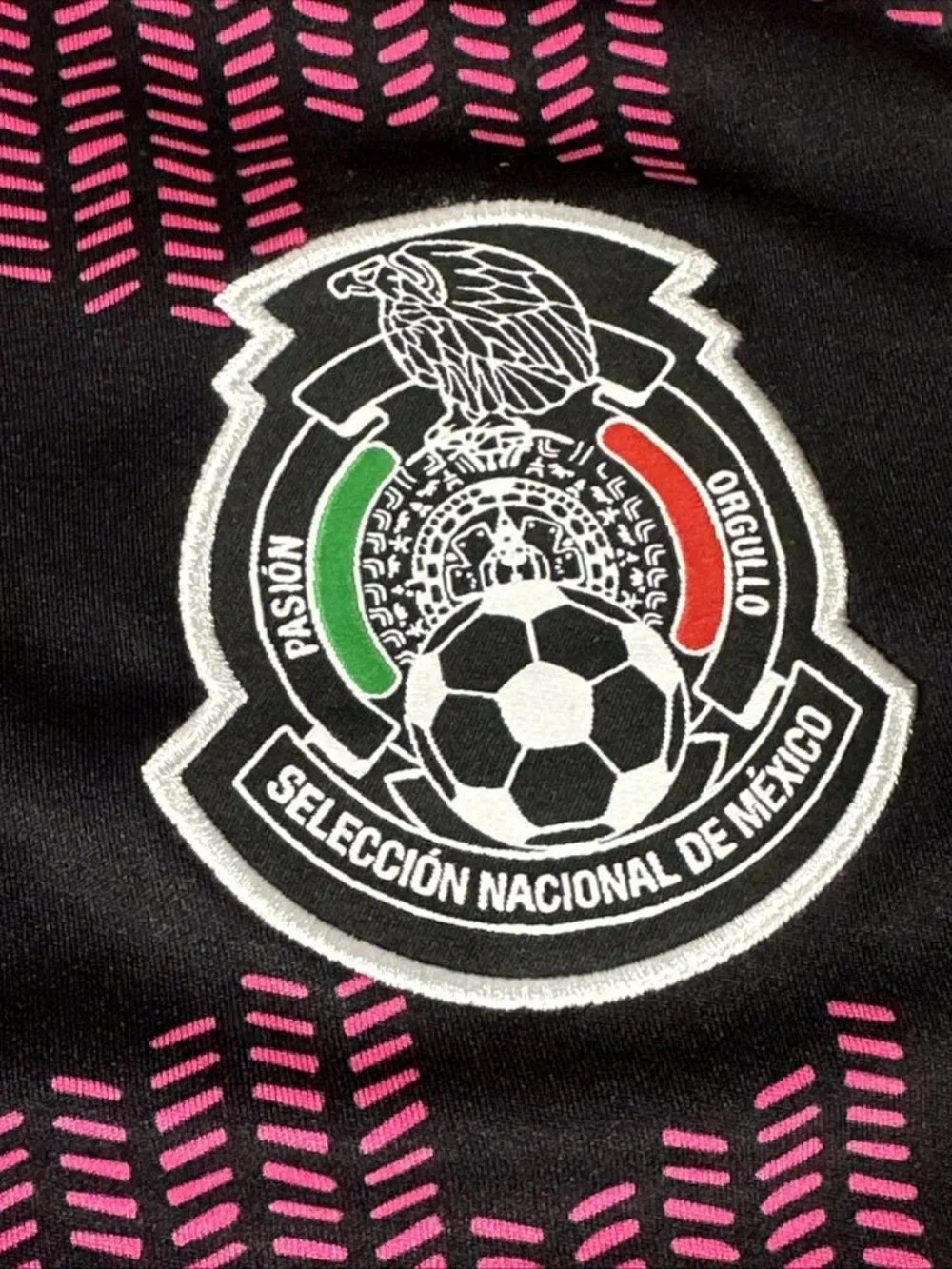 Adidas Mexico National Team Kit 2020/21 Home Black/Pink Jersey Men's Size Medium